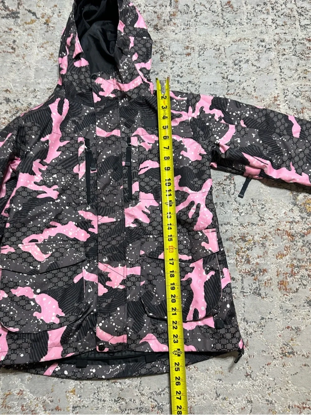 DC Snow ski Jacket size XS pink gray camo